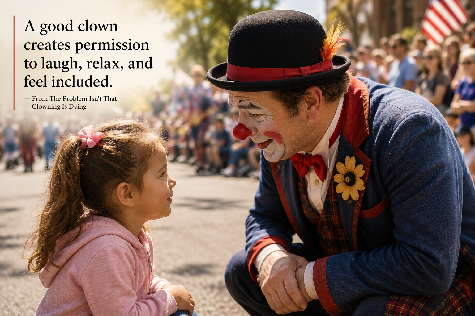 The most important skill in clowning has nothing to do with makeup